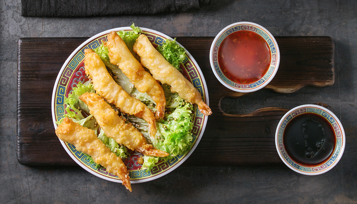 Frozen tempura prawns in air fryer